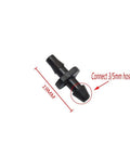 4000 Pieces 3 To 5mm Hose Connectors Kit With Double Barbed Adapters For Garden Irrigation Systems Micro Hose Fittings Watering Accessories Greenhouse Water Fittings Nozzles And Sprinklers, black 19mm connector