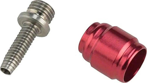Stealthamajig Disc Brake Hose Fitting Kit For One Brake, stainless steel and red component, corrosion resistant, enduro compatible
