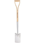 Heavy Duty 41 Inch Stainless Steel Border Spade With D Grip Handle For Garden Digging And Transplanting, Traditional English Style Flat Shovel