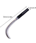 High Carbon Manganese Steel Scythe Mowing Knife With Long Handle Garden Tool Rustproof Harvesting Knife Reaping Hook, dimensions shown