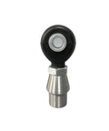 Heavy Duty Heim Joint Linkage Kit For Car Mods And Automation Gear Featuring Precision Threads And Smooth Angular Flex To Keep Your Rig Running Sweet. Close-up of a black rod end with metal threaded mount.