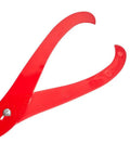Top Shelf 12 Inch Bend Leg Plastic Caliper For Clay Pottery measuring tool with red plastic dual head design.