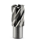 Heavy Duty HSS Annular Cutter Drill Bits With Weldon Shank, 15/16" x 1" design for clean metal hole cutting.