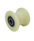 Heavy Duty U Groove Gate Wheels With Double Bearings Buttery Smooth Nylon Track Rollers close-up view of nylon wheels with inner bearing
