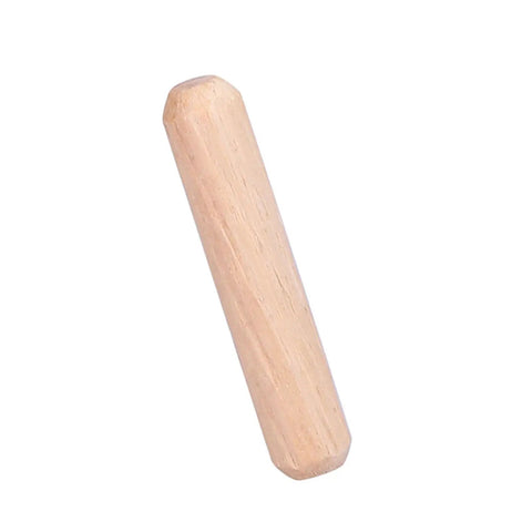 Single M6 Round Fluted Wooden Dowel Pin for Furniture Assembly, part of the Beefy Durable Solid Hardwood Dowels 50 Pieces in Mixed Lengths set.