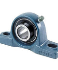 Pillow Block Ball Bearing With Five Eighth Inch Bore Cast Iron Housing Two Bolt Mount Set Screw Locking UCP Series Bearing Insert