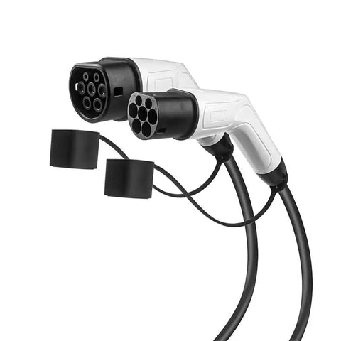 Heavy Duty Type 2 Ev Charger Cable 32 Amp 3 Phase 22 Kw Fast Charging Cord 5 Meter Length with dual connectors for electric vehicles.