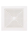Quiet Low Noise Ceiling And Wall Ventilation Fan, 50 CFM, 4.0 Sones, White, square grille, front view