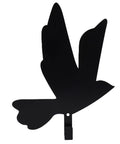 Premium Industrial Cast Iron Bird Wall Hook Hella Tough Metal Key Holder For Entryway Modern Wall Decor, black bird design.