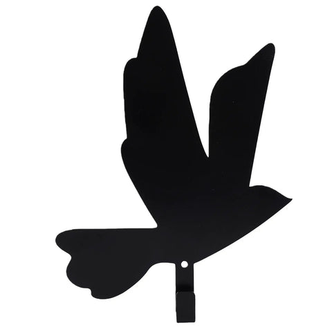 Premium Industrial Cast Iron Bird Wall Hook Hella Tough Metal Key Holder For Entryway Modern Wall Decor, black bird design.