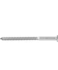 Side view of Half Thread Hex Lag Screws For Wood 304 Stainless Steel Self Tapping Fasteners For Carpentry DIN571 M8x120mm High Hardness And Durability No Pre Drill Needed