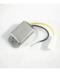 Bike Voltage Rectifier And Regulator Replacement with connectors, compact silver durable design.
