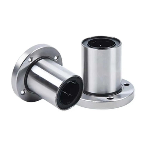Round Flange Linear Bearings For 6 To 25mm Shafts, Rock Solid, Low Friction, Wear Resistant, Built Tough For CNC Machines, 3D Printers, And Linear Rails, Easy Mounting, Smooth Motion For Rod Shaft Guidance, bearing steel round flange linear bearing