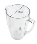Glass Jar With Lid Replacement For Oster Pro 1200 Blender 6 cup clear glass jar top view showing dimensions