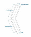 Diagram of 3 Inch Inner Diameter 45 Degree Silicone Coupler Reinforced Hose 4 Ply Turbo Intercooler And Intake Piping 76mm