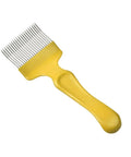 Pro Grade Beekeeping Uncapping Fork With 21 Tines, Stainless Steel Hive Tool For Opening Honey Comb, Yellow Curved Handle