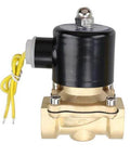 One Quarter Inch Electric Solenoid Valve 110V 115V 120V AC NPT Normally Closed Brass Body With Copper Coil