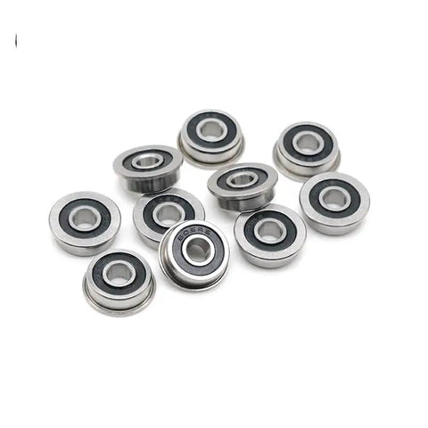 10 Pack Deep Groove Ball Bearings 10x19x5mm with double rubber seals 2RS on display for motors and machinery gearheads DIY projects