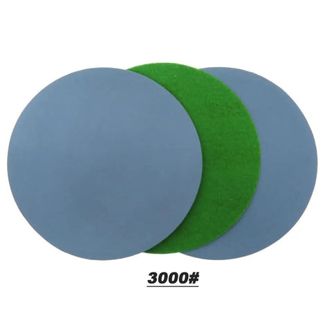 Six Inch Wet Dry Sanding Discs With Hook And Loop Backing Include 5 Different Grits Like 1000 And 2000 Plus 3000,4000,And 5000 For Professional Car Polishing And Grinder Use On A Big Deal, featuring 3000 grit discs.