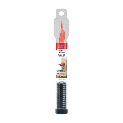 Go-To Heavy-Duty 7/8 Inch Diameter Wood Auger Bit With Dura-Tip Technology And Dual Cutting Edge For Nail-Embedded Wood in package