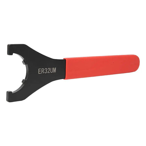 Heavy Duty High Carbon Steel ER Collet Chuck Wrench For CNC Machines ER32 Nut Rotation And Clamping Nut Wrench, ergonomic grip.