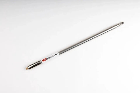 SS58 High Power Stainless Steel Antenna Loading Coil For 6M To 80M Bands, 1000W Ready, 0.63 Inch Diameter, full view on white background