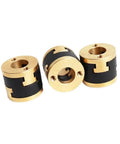 Upgrade Your 3D Printer Build With This Super Durable Z-Axis Lead Screw Decoupler Assembly Featuring Oldham Coupling Design That Ensures Smooth Flexible Shaft Performance For Reliable Printing Results On Multiple Models, brass and black