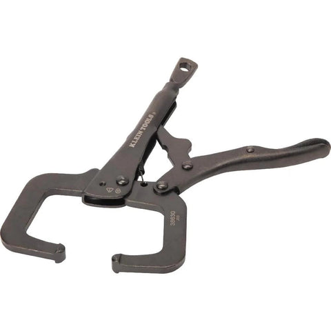6 Inch C Clamp Locking Pliers With Standard Jaws And Intuitive Thumb Knob For Home Shop And Woodworking Projects, black finish