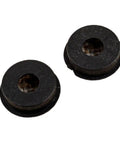 Premium Top Shelf Heavy Duty Eight Piece Carbon Fiber Style License Plate Frame Screw Caps And Covers For Universal Car Sedan Quick Snap Pro Install Kit, close-up of black caps.