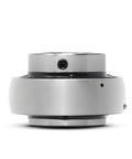 Side view of MAPLE ACE UC209 insert bearing with 45mm bore, spherical OD, set screws and lubrication hole
