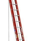 Heavy Duty Fiberglass Extension Ladder 32 Feet with locking rungs and rope for safe access on job sites.