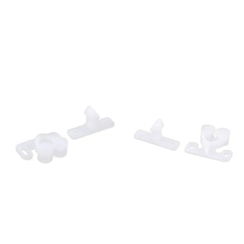 Three Piece Door Roller Set With Double Roller Catch For Cabinets And Closets Ball Catch Hardware, white finish, screws not included.