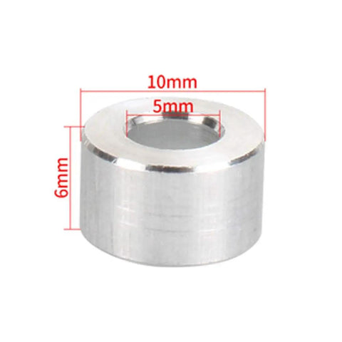 Top Shelf Pom V Slot Wheels And Pulleys Kit With Double Bearings Plus Hexagonal Eccentric Posts And Round Spacers For Fly Performance Aluminum Extrusion 3D Printer Mods, 10mm aluminum round spacer.