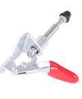 Four Pack Vertical Toggle Clamp Set with Red PVC Handle for Sheet Metal Welding, lightweight quick release tool