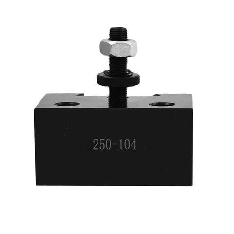 Tough As Nails Boring Bar Holder For Mini Lathes Up To 12 Inch Swing, black hardened steel tool post with adjustable fastener.