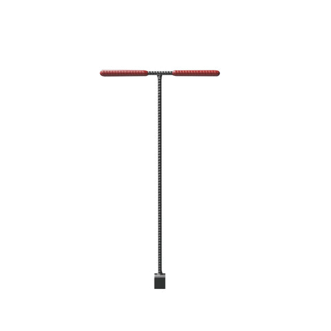 Long Reach Water Meter Key 27 Inch Heavy Duty 1/2 Inch Shaft with Vinyl Coated T Handle, Rebar Steel Construction