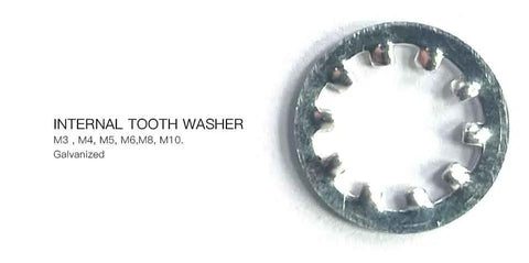 Internal tooth washer from Lock Washer Kit With 720 Pieces External And Internal Star And Split Washers Metric 6mm 8mm 10mm.