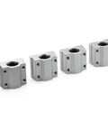 Pair Of SCS8UU Linear Motion Ball Slide Units Heavy Duty Bearing Blocks For 3D Printer And CNC Router Aluminum sliding bushings, 4 units.