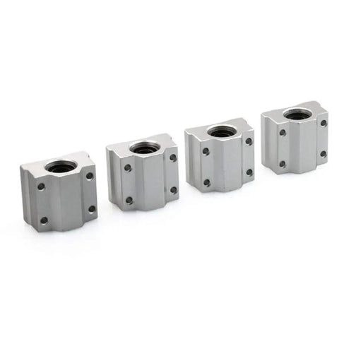Pair Of SCS8UU Linear Motion Ball Slide Units Heavy Duty Bearing Blocks For 3D Printer And CNC Router Aluminum sliding bushings, 4 units.