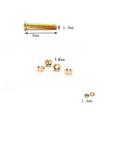 Gold Rimless Glasses Repair Kit Loaded With Diamond Head Screws Screw Washers Nut Caps And Four In One Screwdriver for various screw sizes.