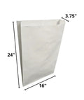 Flat White Kraft Paper Bags For Merchandise, Eco Friendly Recyclable And Compostable Packaging, 16 By 3.8 By 24 Inches, 500 Count