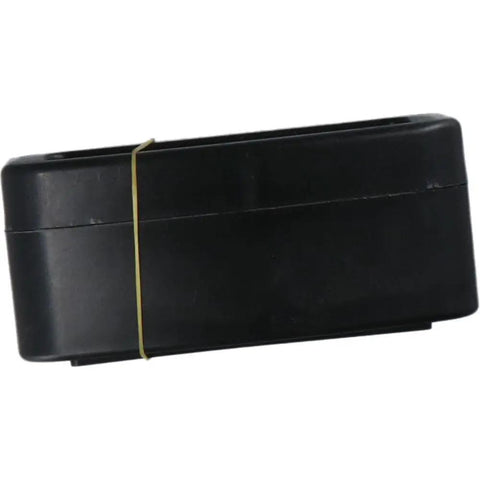 Black rectangular 65mm Air Compressor Silencer And Inlet Filter For Belt Driven Inflator Pumps, Quiet Noise Reduction, front view