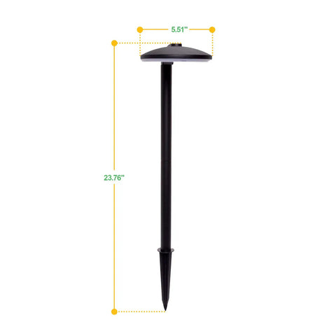 Modern Aluminum Low Voltage Path Lights Kit For Outdoor Walkways And Gardens, Black Finish, 8 Pack, Dope Landscape Lighting, size 23.76 x 5.51 inches