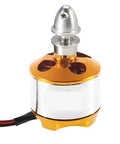 Beefed-Up Brushless Drone Motor With Multiple KV Options 930KV 1000KV 1400KV 2200KV 2450KV 2700KV For FPV Drones shown in gold