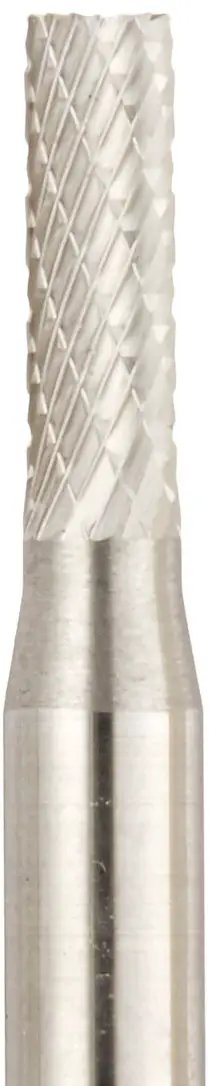 SB-14 Carbide Burr Rotary File Cylindrical End-Cut Double Cut For Die Grinder 3/16 Inch Diameter 5/8 Inch Cut Length 1/4 Inch Shank 2 Inch Overall Length DUL Series