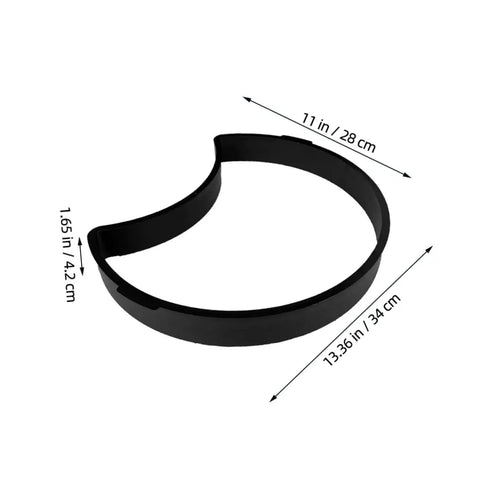 Moon Shape Concrete Stamps for DIY Walkway and Patio Paving Reusable ABS Molds for stepping stones, crescent shape, dimensions labeled