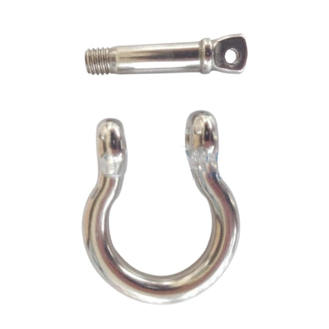 Bow Shackle 1/4 Inch, 5/16 Inch, 3/8 Inch High Strength Carbon Steel Screw Pin Anchor Shackle for Camping and Hiking detached