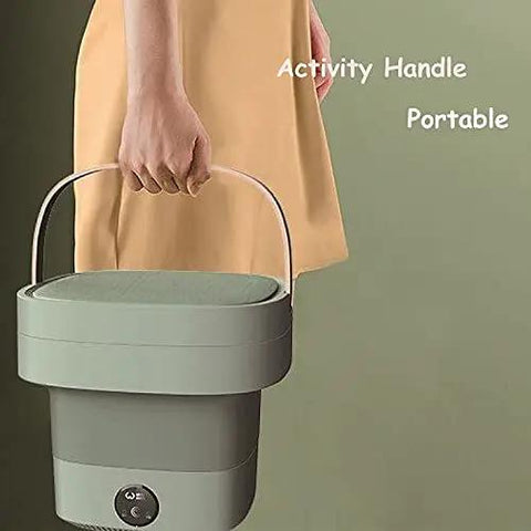 Pretty Slick Portable Mini Washing Machine Compact Folding Washer for Socks Underwear And Baby Clothes Super Lightweight with handle.