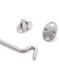Rock Solid Sus 304 Stainless Steel Barn Door Latch With Hook And Eye Design Heavy Duty with screws and sturdy design.