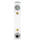 Lzm 15T Liquid Flow Meter Panel Mount With Clear Acrylic Body For Precise Gpm Water Coolant Monitoring Adjustable Flow Rate Zg 1/4 Inch Female Bspt Thread side view showing fittings and clear body.